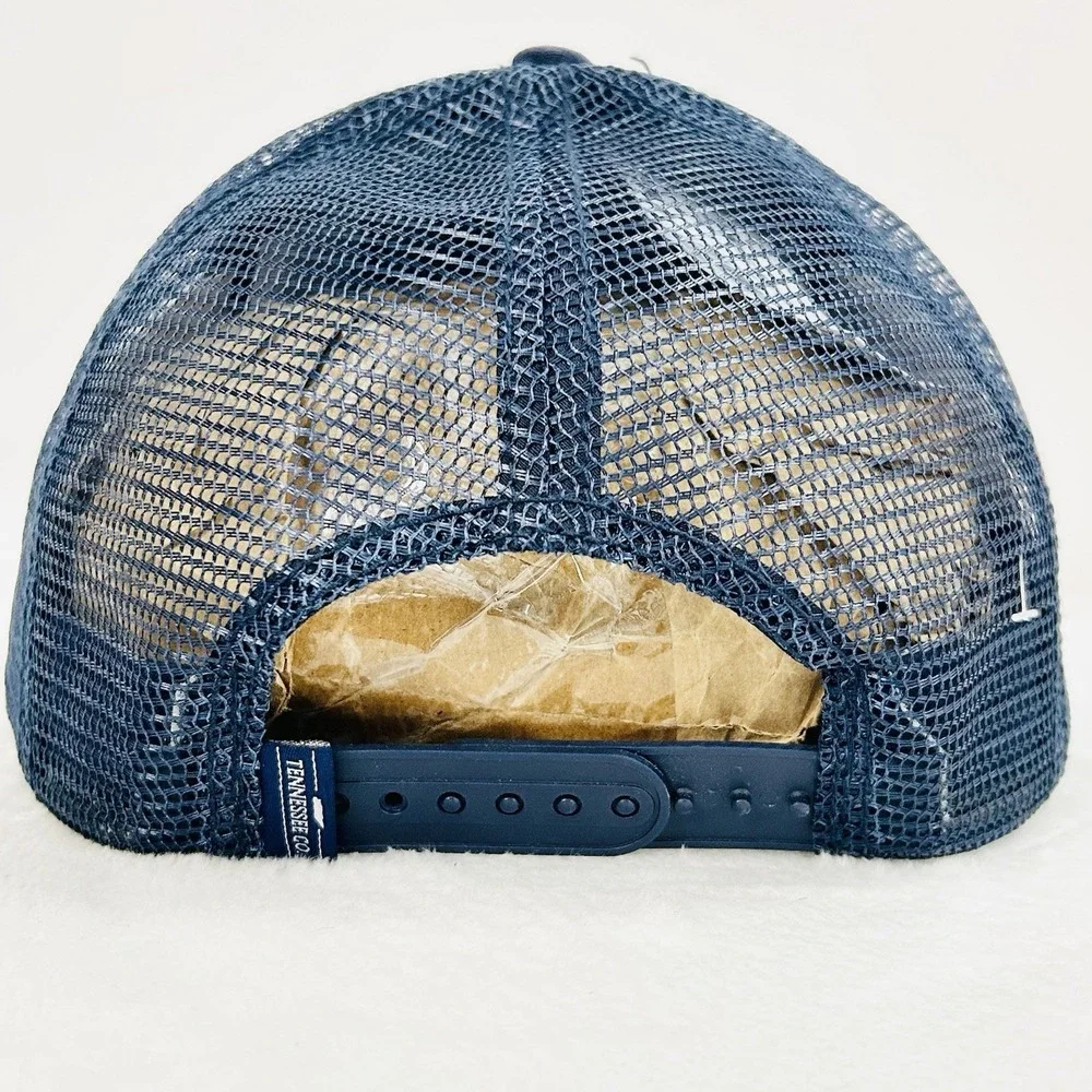The State Company Tennessee Circle Patch‎ Trucker Hat Cap Adjustable Blue